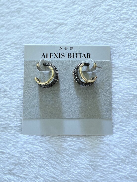 Alexis Bittar Jewelry - ✨️HP✨️ Alexis Bittar Crystal💎 Orbit 3-Row Hoop Earrings